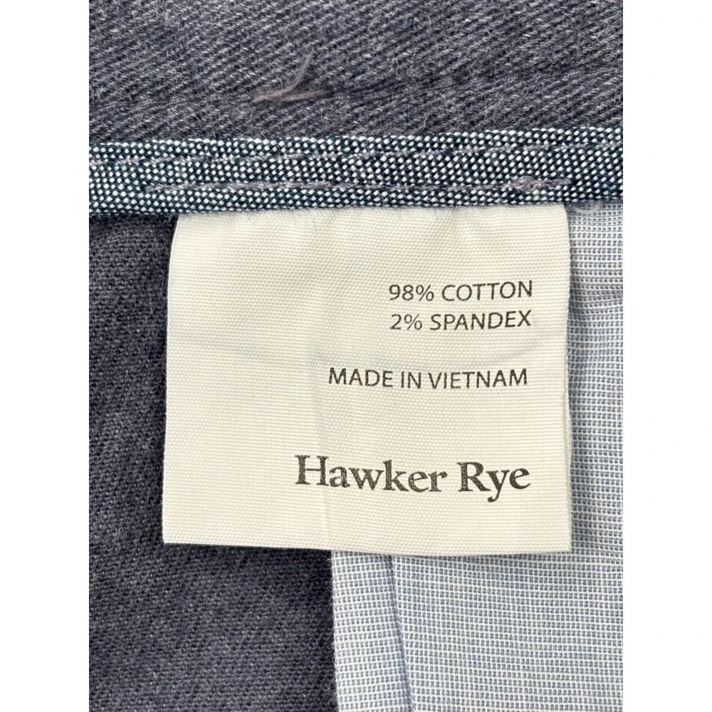 Hawker Rye Mens Heather Blue Chino‎ Shorts Size 44x11 Stretch Cotton MGW20468